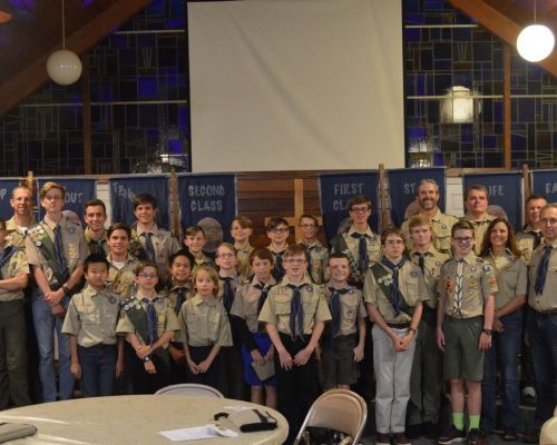 Group photo after 2019 Fall Court of Honor ceremony